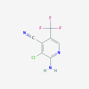molecular formula C7H3ClF3N3 B1392742 2-Amino-3-chloro-5-(trifluoromethyl)isonicotinonitrile CAS No. 1221572-26-4
