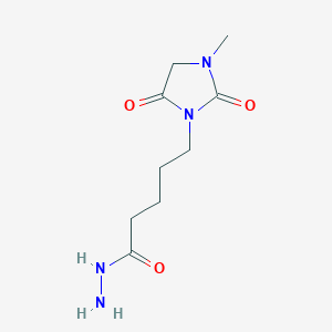 5-(3-Methyl-2,5-dioxoimidazolidin-1-yl)pentanehydrazide