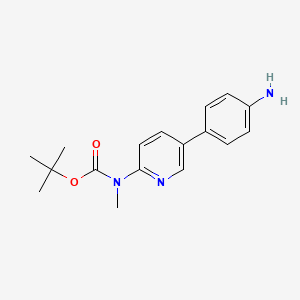 molecular formula C17H21N3O2 B13927450 Tert-butyl (5-(4-aminophenyl)pyridin-2-YL)(methyl)carbamate 