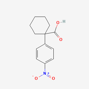 molecular formula C13H15NO4 B1392746 1-(4-Nitrophenyl)cyclohexanecarboxylic acid CAS No. 91958-27-9