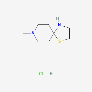molecular formula C8H17ClN2S B1392747 8-甲基-1-硫杂-4,8-二氮杂螺[4.5]癸烷盐酸盐 CAS No. 1221575-00-3