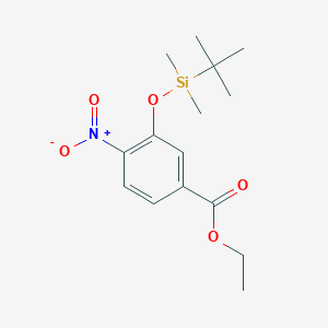 molecular formula C15H23NO5Si B13927478 Ethyl 3-((tert-butyldimethylsilyl)oxy)-4-nitrobenzoate 
