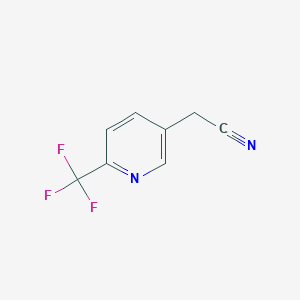 molecular formula C8H5F3N2 B1392748 3-Pyridineacetonitrile, 6-(trifluoromethyl)- CAS No. 765298-04-2