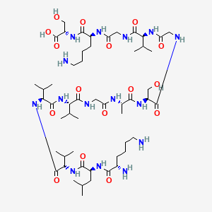 molecular formula C53H97N15O16 B13927485 H-Lys-Leu-Val-Val-Val-Gly-Ala-Ser-Gly-Val-Gly-Lys-Ser-OH 
