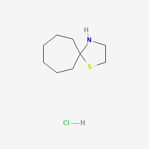 molecular formula C9H18ClNS B1392758 1-Thia-4-azaspiro[4.6]undecane hydrochloride CAS No. 875-11-6