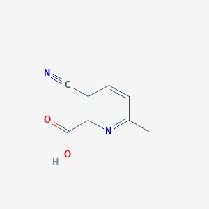 molecular formula C9H8N2O2 B1392761 3-Cyano-4,6-dimethyl-2-pyridinecarboxylic acid CAS No. 1221791-59-8