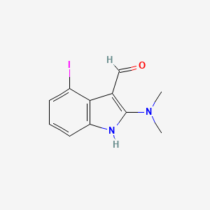 molecular formula C11H11IN2O B1392764 2-(dimethylamino)-4-iodo-1H-indole-3-carbaldehyde CAS No. 1203897-96-4