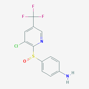 molecular formula C12H8ClF3N2OS B1392765 4-((3-Chloro-5-(trifluoromethyl)pyridin-2-yl)sulfinyl)aniline CAS No. 1221792-80-8