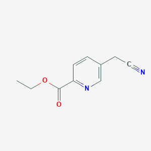 molecular formula C10H10N2O2 B1392771 Ethyl 5-(cyanomethyl)-2-pyridinecarboxylate CAS No. 913839-59-5