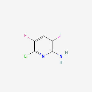 molecular formula C5H3ClFIN2 B13927713 6-Chloro-5-fluoro-3-iodopyridin-2-amine 