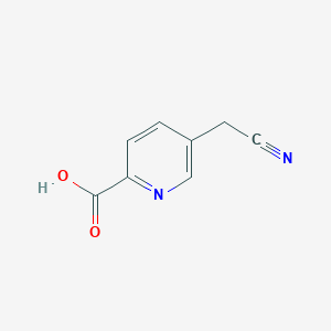 molecular formula C8H6N2O2 B1392772 5-(Cyanomethyl)-2-pyridinecarboxylic acid CAS No. 1221791-92-9