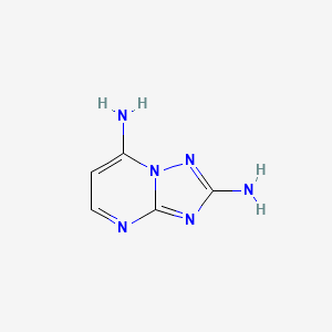 molecular formula C5H6N6 B1392773 [1,2,4]三唑并[1,5-a]嘧啶-2,7-二胺 CAS No. 1221792-57-9