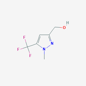 molecular formula C6H7F3N2O B1392776 (1-Methyl-5-(trifluoromethyl)-1H-pyrazol-3-yl)methanol CAS No. 1260659-13-9