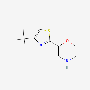 molecular formula C11H18N2OS B1392777 2-(4-叔丁基-1,3-噻唑-2-基)吗啉 CAS No. 1306604-88-5