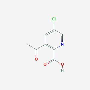 molecular formula C8H6ClNO3 B1392780 3-Acetyl-5-chloropicolinic acid CAS No. 1221792-79-5
