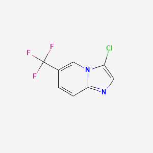 molecular formula C8H4ClF3N2 B1392785 3-Chloro-6-(trifluoromethyl)imidazo[1,2-a]pyridine CAS No. 1019027-76-9