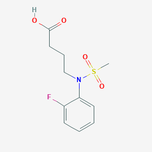 molecular formula C11H14FNO4S B1392789 4-[(2-Fluorophenyl)(methylsulfonyl)amino]butanoic acid CAS No. 1266545-23-6