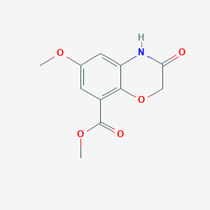 B1392790 methyl 6-methoxy-3-oxo-3,4-dihydro-2H-1,4-benzoxazine-8-carboxylate CAS No. 1221792-39-7