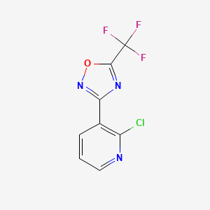 molecular formula C8H3ClF3N3O B1392791 2-氯-3-[5-(三氟甲基)-1,2,4-恶二唑-3-基]吡啶 CAS No. 1203898-23-0