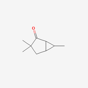 molecular formula C9H14O B13927921 3,3,6-Trimethylbicyclo[3.1.0]hexan-2-one CAS No. 53966-40-8