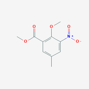 molecular formula C10H11NO5 B1392793 Methyl 2-methoxy-5-methyl-3-nitrobenzoate CAS No. 863226-26-0