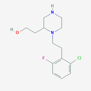 molecular formula C14H20ClFN2O B1392795 2-{1-[2-(2-Chloro-6-fluorophenyl)ethyl]-2-piperazinyl}ethanol CAS No. 1233642-05-1