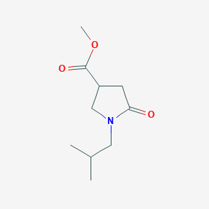 molecular formula C10H17NO3 B1392797 Methyl 1-isobutyl-5-oxo-pyrrolidine-3-carboxylate CAS No. 1239750-01-6