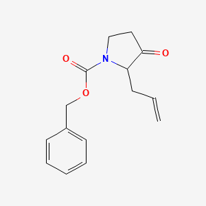 molecular formula C15H17NO3 B13927970 Phenylmethyl 3-oxo-2-(2-propen-1-yl)-1-pyrrolidinecarboxylate CAS No. 776316-72-4