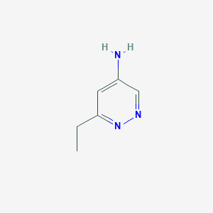 molecular formula C6H9N3 B13927997 6-Ethylpyridazin-4-amine 