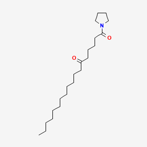 molecular formula C22H41NO2 B13927998 Pyrrolidine, 1-(1,6-dioxooctadecyl)- CAS No. 56630-89-8
