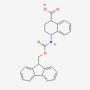 molecular formula C26H23NO4 B1392801 N-(9-fluorenylmethoxycarbonyl)-1,2,3,4-tetrahydro-1-naphthylamine-4-carboxylic acid CAS No. 1221792-81-9