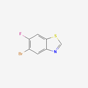 molecular formula C7H3BrFNS B13928015 5-Bromo-6-fluorobenzo[D]thiazole 