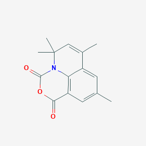 molecular formula C15H15NO3 B1392802 5,5,7,9-tetramethyl-1H,5H-[1,3]oxazino[5,4,3-ij]quinoline-1,3-dione CAS No. 1256628-14-4