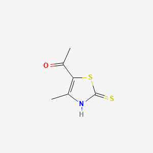 molecular formula C6H7NOS2 B13928027 2-Mercapto-4-methyl-5-thiazolyl methyl ketone CAS No. 7725-93-1