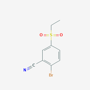 molecular formula C9H8BrNO2S B13928031 2-Bromo-5-(ethylsulfonyl)benzonitrile 