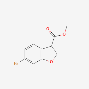 molecular formula C10H9BrO3 B13928092 Methyl 6-bromo-2,3-dihydro-3-benzofurancarboxylate 