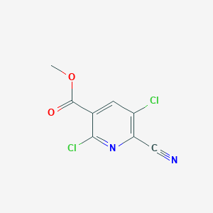 molecular formula C8H4Cl2N2O2 B13928097 Methyl 2,5-dichloro-6-cyanonicotinate 