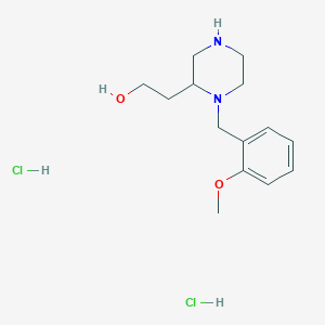 molecular formula C14H24Cl2N2O2 B1392816 2-[1-(2-Methoxybenzyl)-2-piperazinyl]ethanol dihydrochloride CAS No. 1273578-04-3