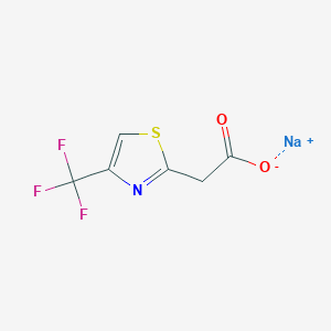 molecular formula C6H3F3NNaO2S B1392818 Sodium 2-[4-(trifluoromethyl)-1,3-thiazol-2-yl]acetate CAS No. 1251924-46-5