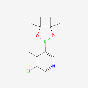 molecular formula C12H17BClNO2 B13928187 3-Chloro-4-methyl-5-(4,4,5,5-tetramethyl-1,3,2-dioxaborolan-2-yl)pyridine 