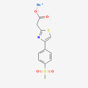 molecular formula C12H10NNaO4S2 B1392819 Sodium 2-[4-(4-methanesulfonylphenyl)-1,3-thiazol-2-yl]acetate CAS No. 1251925-24-2