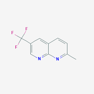 molecular formula C10H7F3N2 B1392820 2-Methyl-6-(trifluoromethyl)-1,8-naphthyridine CAS No. 1261365-74-5