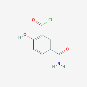 molecular formula C8H6ClNO3 B13928206 5-Carbamoyl-2-hydroxybenzoyl chloride CAS No. 60795-46-2