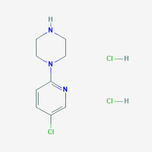 molecular formula C9H14Cl3N3 B13928221 1-(5-Chloro-2-pyridinyl)-piperazine 2HCl 