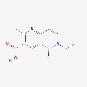 molecular formula C13H14N2O3 B1392823 6-Isopropyl-2-methyl-5-oxo-5,6-dihydro-1,6-naphthyridine-3-carboxylic acid CAS No. 1232782-60-3
