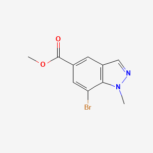 molecular formula C10H9BrN2O2 B13928239 methyl 7-bromo-1-methyl-1H-1,3-benzodiazole-5-carboxylate 