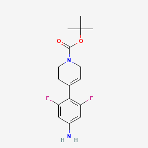 molecular formula C16H20F2N2O2 B13928251 tert-Butyl 4-(4-amino-2,6-difluorophenyl)-3,6-dihydropyridine-1(2H)-carboxylate 