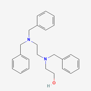 molecular formula C25H30N2O B13928256 Ethanol, 2-((2-(bis(phenylmethyl)amino)ethyl)(phenylmethyl)amino)- CAS No. 54119-36-7