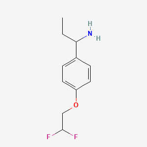 molecular formula C11H15F2NO B1392826 1-[4-(2,2-Difluoroethoxy)phenyl]propan-1-amine CAS No. 1184222-88-5
