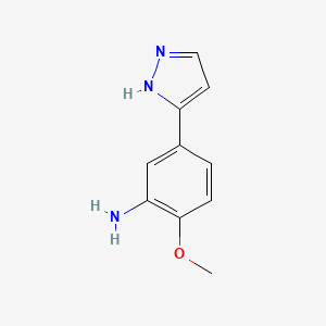 [2-Methoxy-5-(1H-pyrazol-5-yl)phenyl]amine